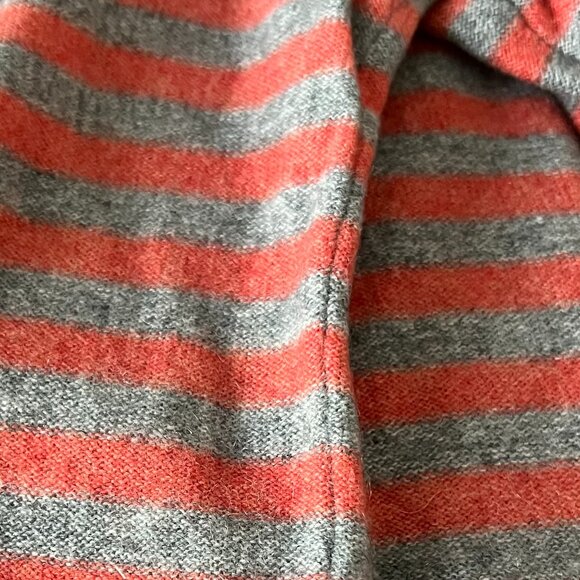 Country Shop Striped Cashmere Crew Sweater, Gray Orange, M - Picture 8 of 8